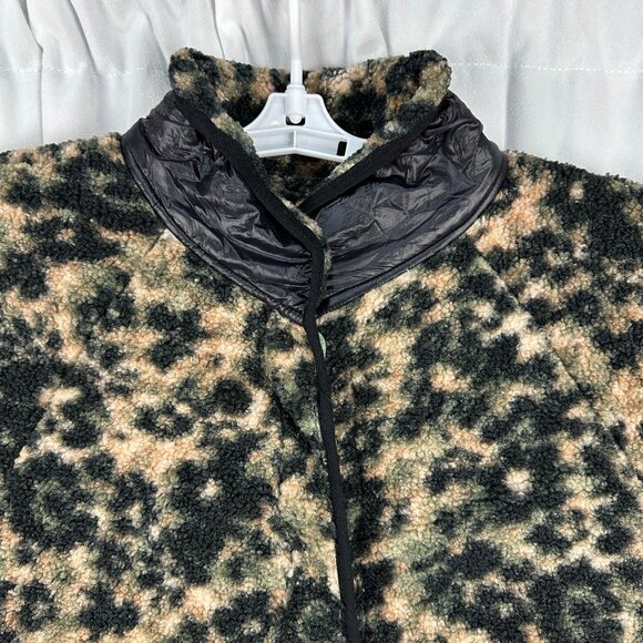 Calme XXL Printed Fleece Jacket Camouflage Pattern Polyester & Bamboo - Picture 5 of 13